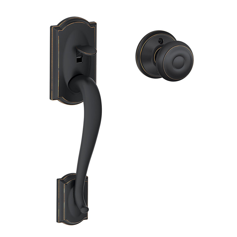Schlage Camelot Lower Half Handleset With Georgian Door Knob