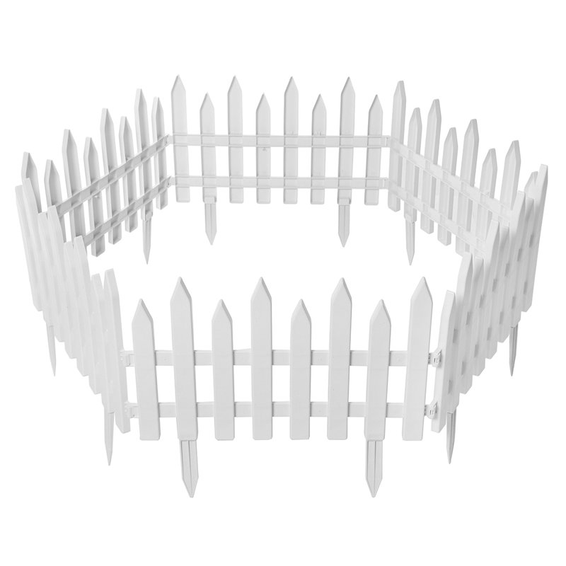 Kingso 11 18 H X 20 Ft W Garden Vinyl Fencing Wayfair