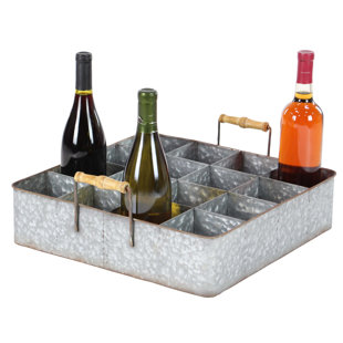 Amee Farmhouse 16-Bottle Tabletop Wine Bottle Rack