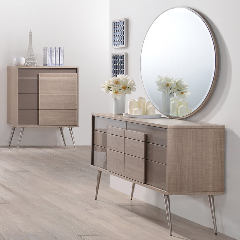 Corrigan Studio Bulluck 6 Drawer Double Dresser With Mirror Wayfair