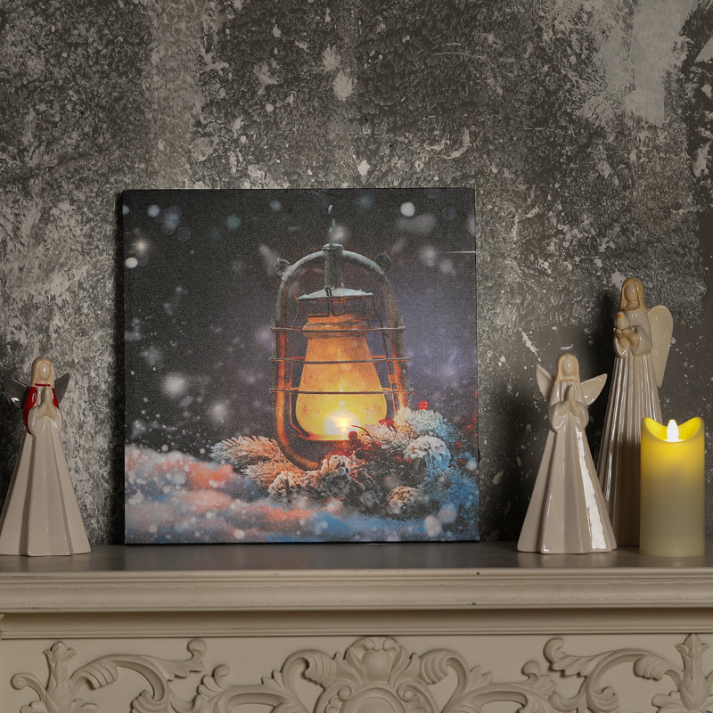 The Holiday Aisle Lantern Acrylic Painting Print On Canvas With