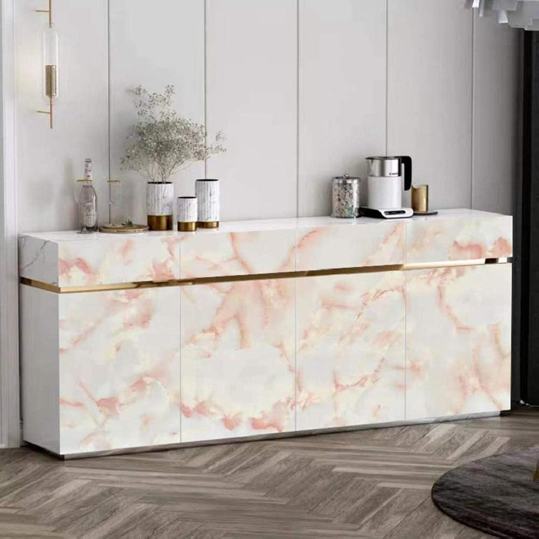 Marble Removable Wallpaper Film Self-Adhesive Vinyl Kitchen Peel And Stick  Wallpaper Backsplash Countertop Covers ( 11.8