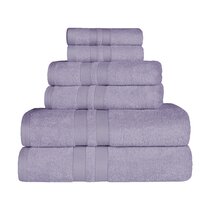 Cotton Embroidery Lavender Aromatherapy Soft Bath Hand Face Towel Sheet Set DSB1 