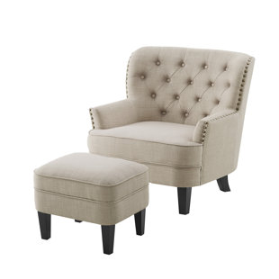 comfortable chair with ottoman