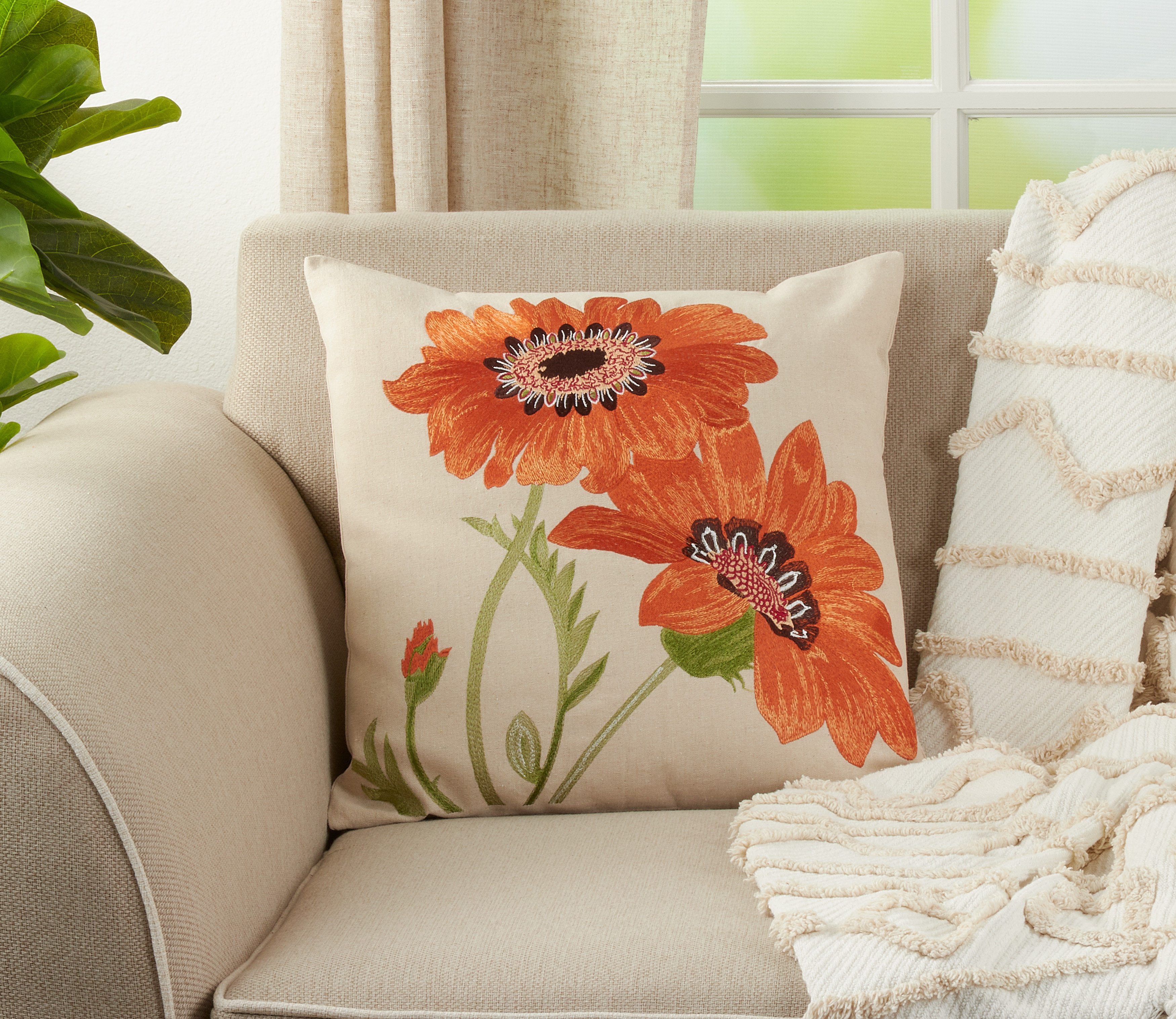 Country Rose Flower Throw Waist Pillow Case Cushion Cover Home Sofa Decor Novelt