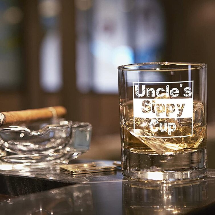 Uncle's Sippy Cup Whiskey Glass Funny Birthday Gift for Uncle