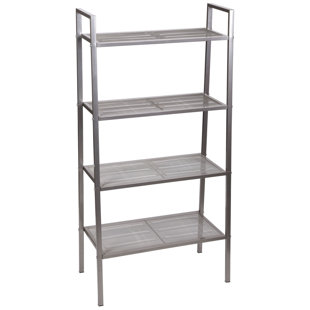 Go to store & view more images Free-Standing Four Shelf Etagere Bookcase by Household Essentials