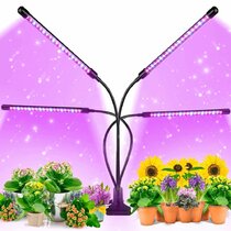 Plant Grow LED Light Kit Indoor Herb Garden with Timer Function Cool White Glow 