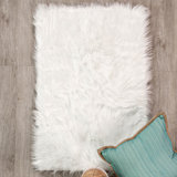 Charlotte Handmade Shag Faux Sheepskin White Area Rug