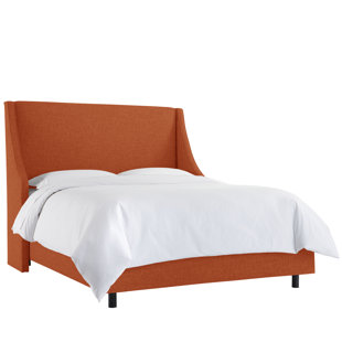 Go to store & view more images Corrigan Studio Crumrine Swoop Arm Wingback Upholstered Panel Bed