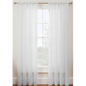 Snap Solutions Solid Sheer Rod pocket Single Curtain Panel