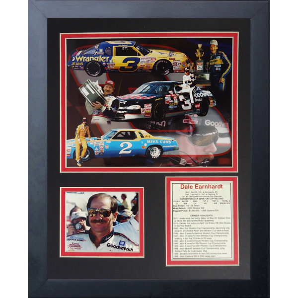 Dale Earnhardt Sr Picture Frame Memorabilia Print On Paper