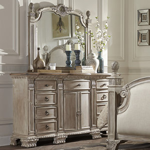 Chirk 9 Drawer Dresser with Mirror by Astoria Grand