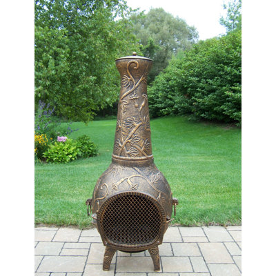 Fire Pits Cast Iron Wood Burning Chiminea Oakland Living Size 53