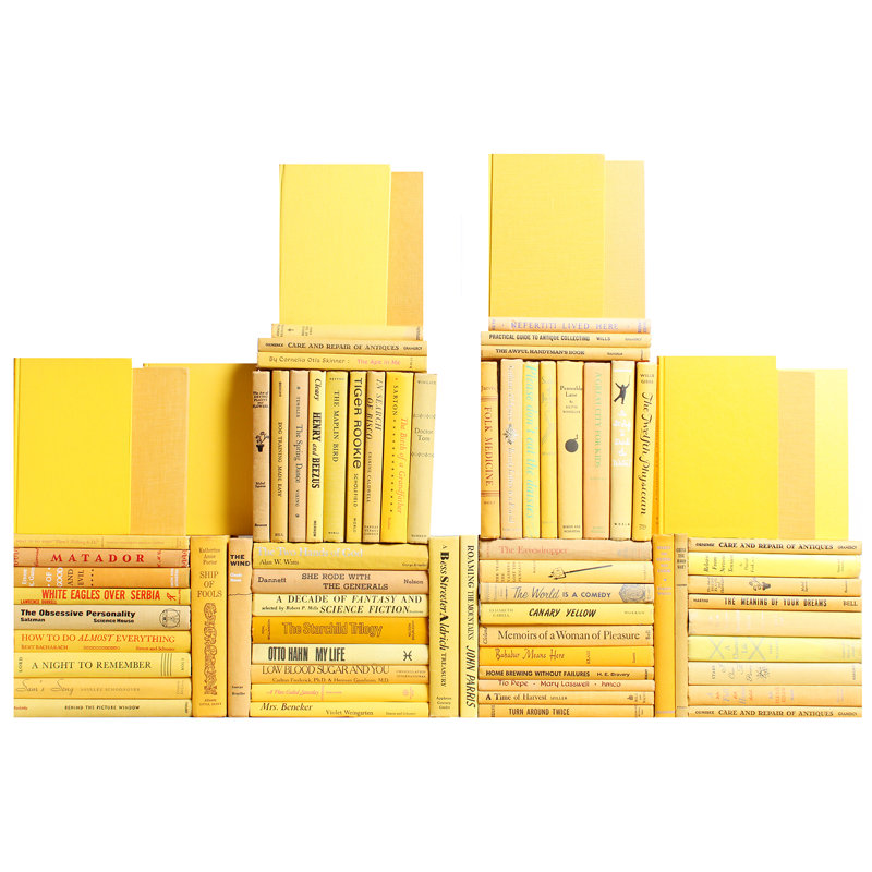 Booth Williams Authentic Decorative Books By Color Midcentury Daffodil Book Wall Set Of 75 7 5 Linear Feet Perigold Revive your office environment with rework. perigold