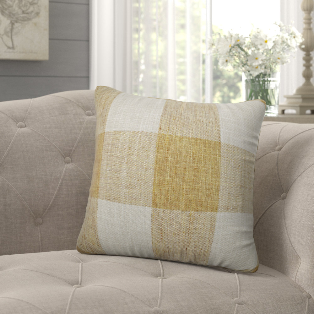 Three Posts Monette Check Throw Pillow Reviews Wayfair