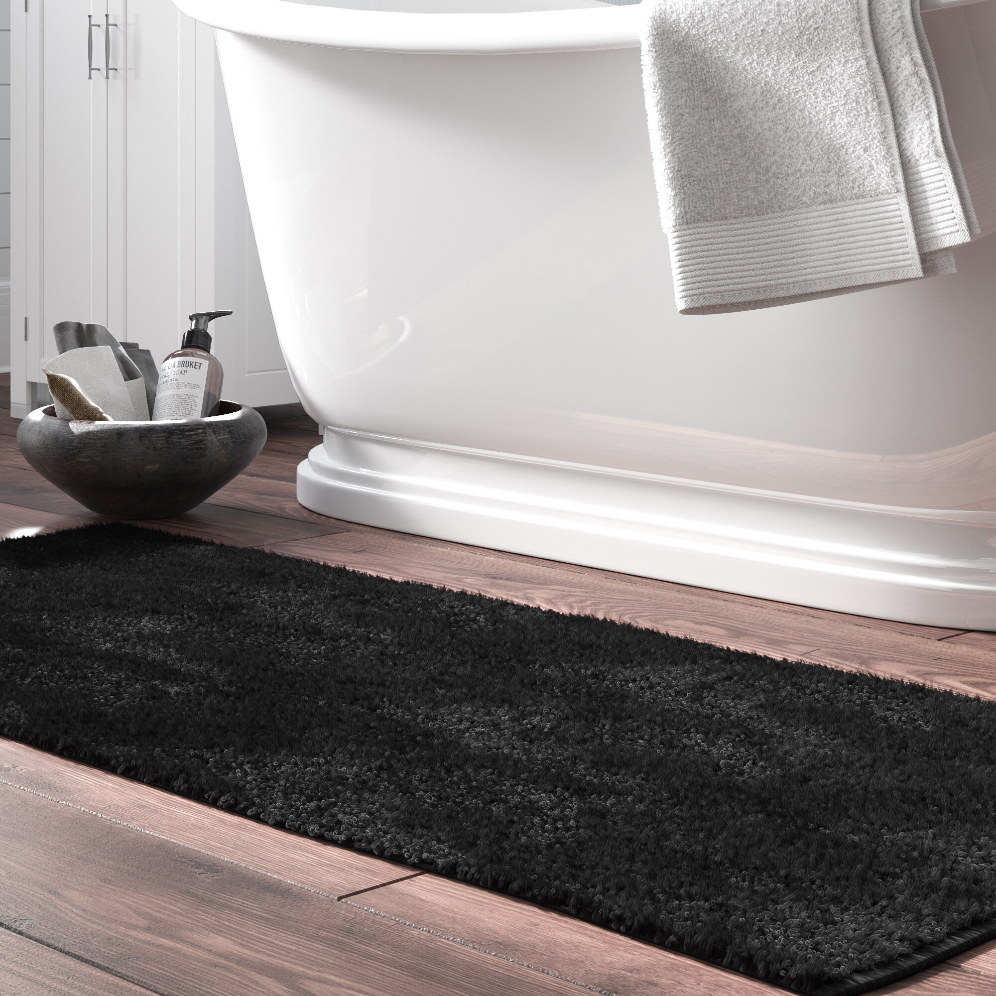 Black Bath Rugs Mats You Ll Love In 2020 Wayfair