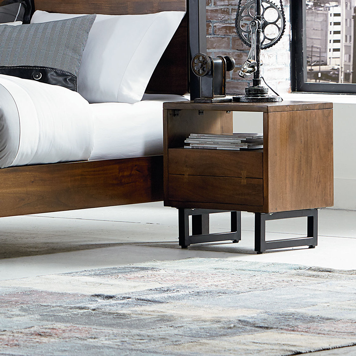 guthrie two tone nightstand