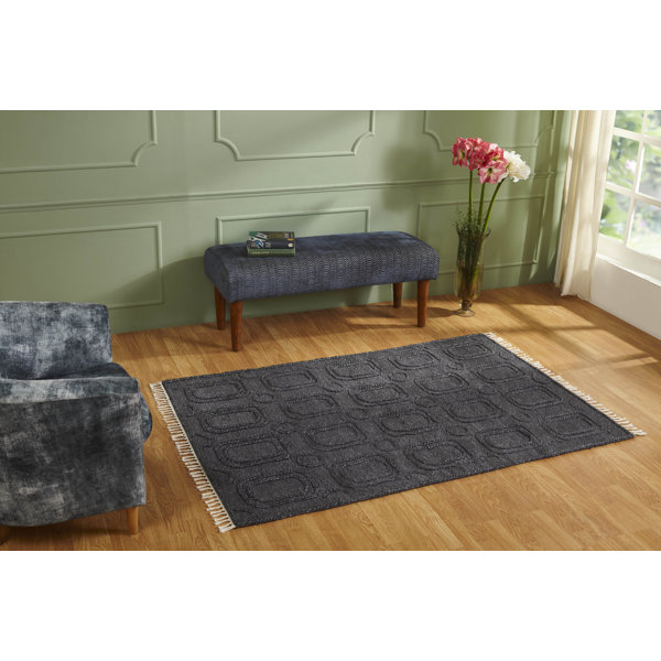 Dakota Fields Pioche Handwoven Wool Brown Rug Wayfair Ca