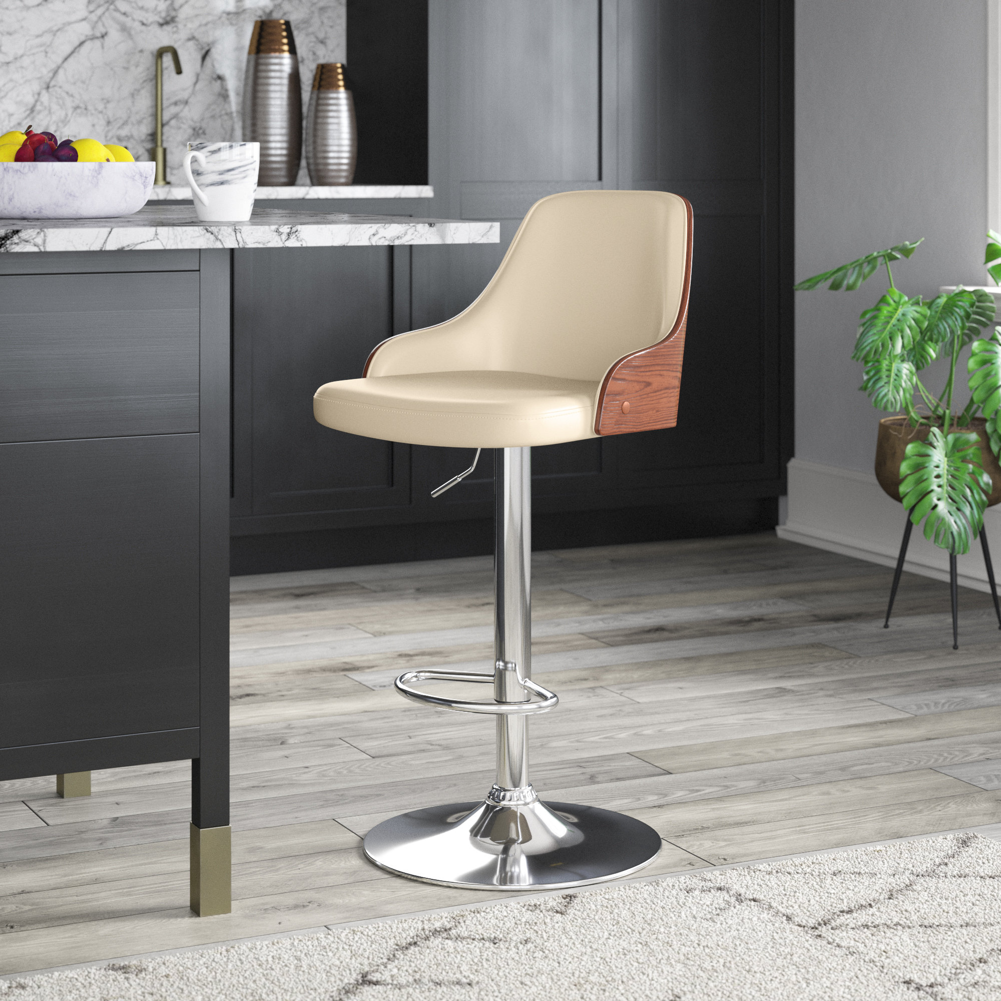 Mercury Row® Billie Swivel Adjustable Height Bar Stool & Reviews Wayfair