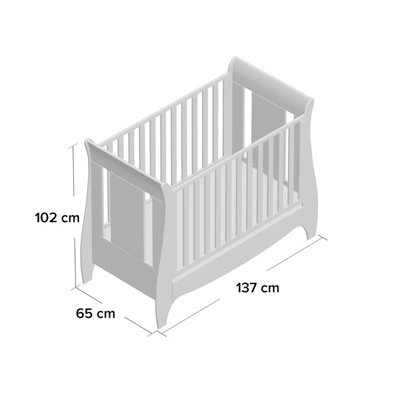 roma space saver sleigh cot bed