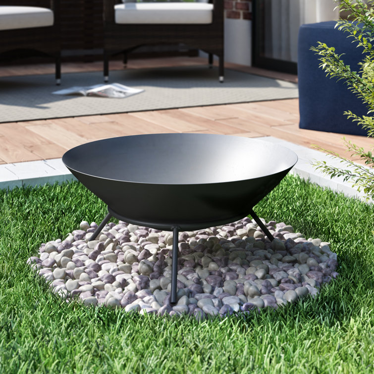 Wrought Studio Eckard 10 H X 22 W Cast Iron Wood Burning Outdoor Fire Pit Reviews Wayfair