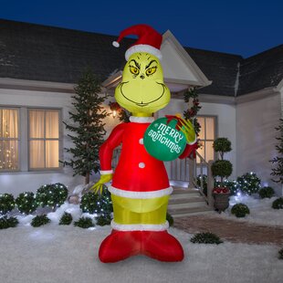 GRINCH with HEART Dr SUESS CHRISTMAS LAWN ART YARD SIGN ~ HOLIDAY DECOR 