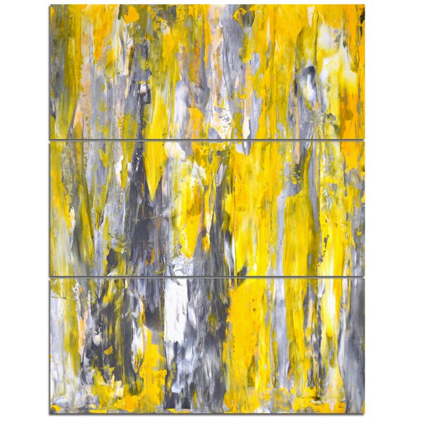 Yellow And Grey Canvas Art Wayfair