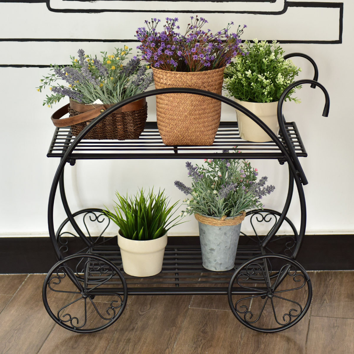 Ophelia Co Bobby Flower Cart Multi Tiered Plant Stand Wayfair Bobby Flower Cart Multi Tiered Plant Stand Wayfair