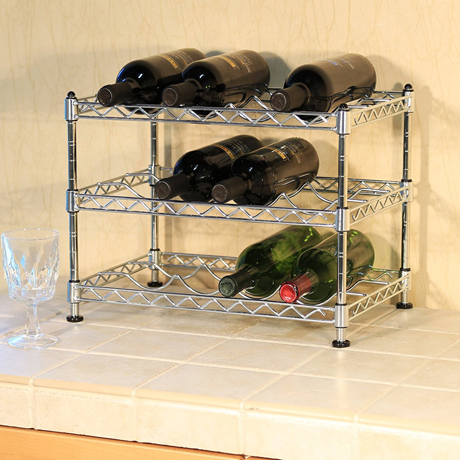 Wayfair Basics™ Wayfair Basics 12 Bottle Tabletop Wine Rack & Reviews