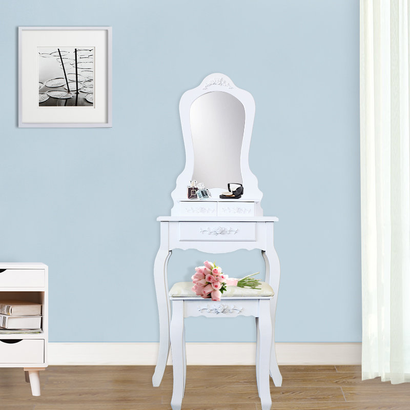 white dressing table without mirror