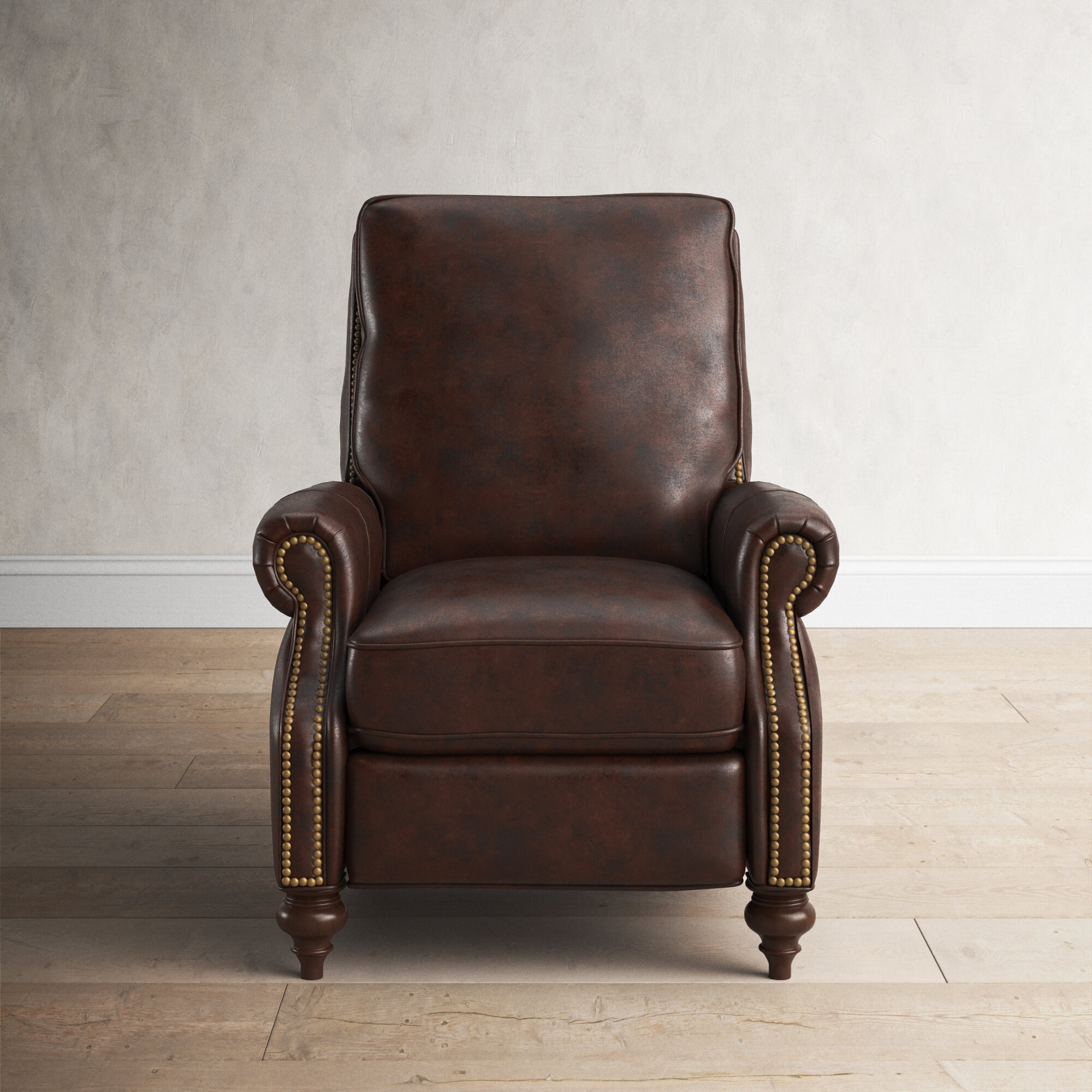 wayfair brown leather recliner