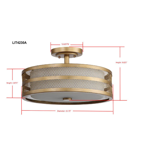 Willa Arlo Interiors Barloy 3 Light Unique Statement Drum Reviews Wayfair