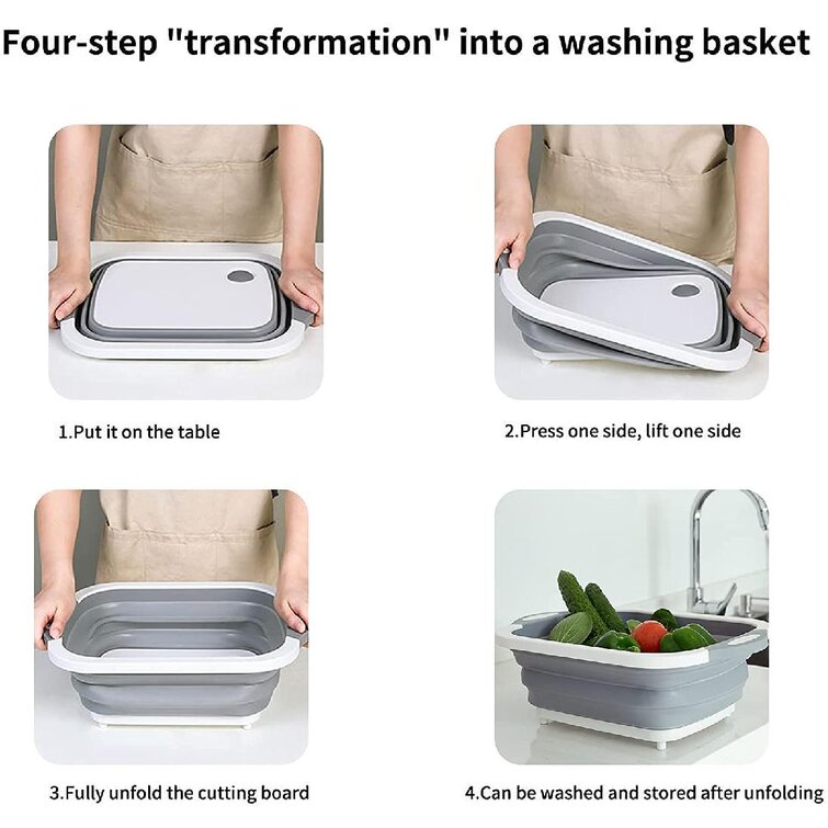 Collapsible Wash Basin Picnic Cleaning Tool Washing Up Bowl Foldable Washbasin