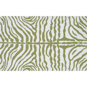 Hillary Hand-Hooked Green/White Indoor/Outdoor Area Rug