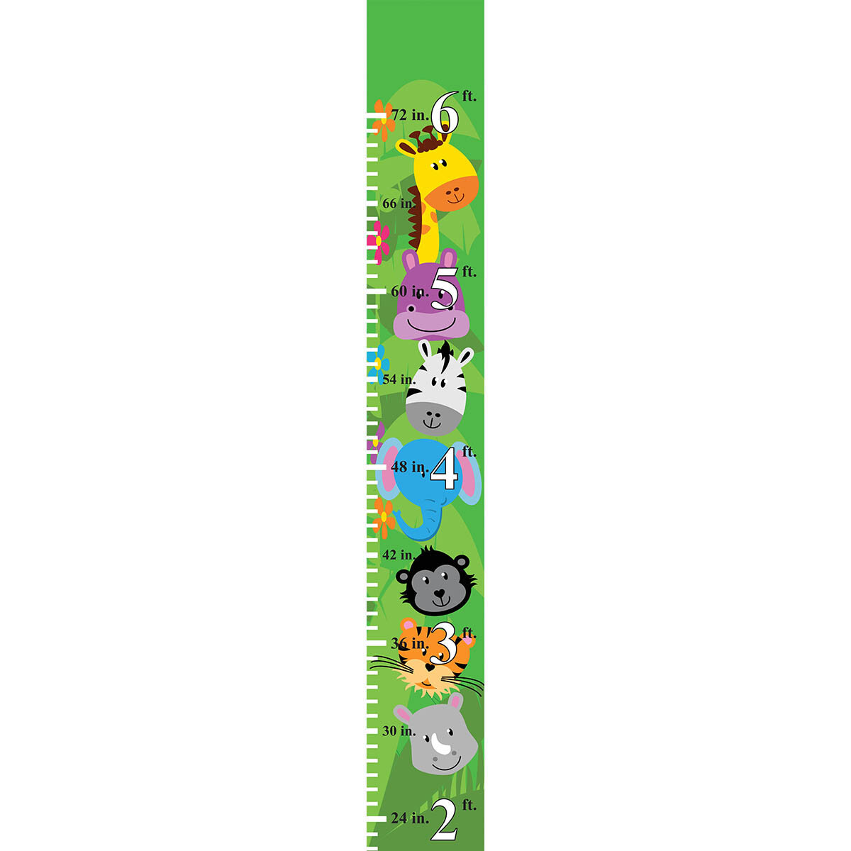 Growth Chart Ruler Child/'s Personalized Keepsake Nursery Decor Jungle Theme