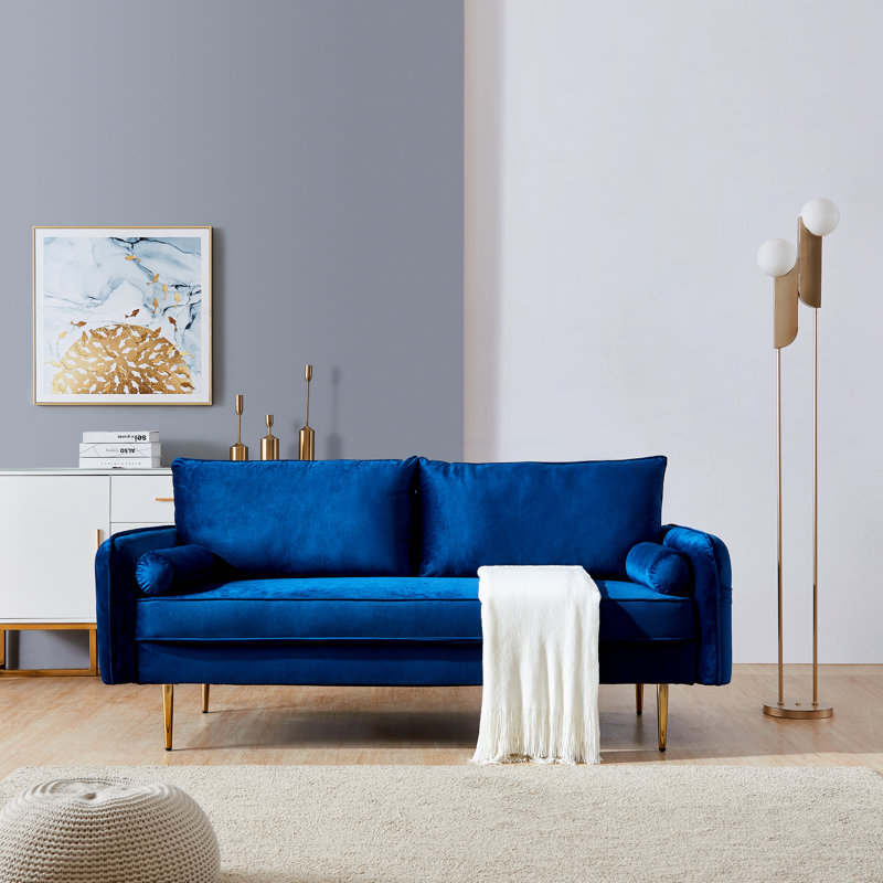 Mercer41 Ridgeville Velvet 71 Square Arm Sofa Wayfair