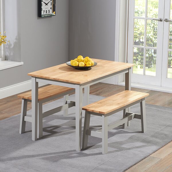 Breakwater Bay Beecher Falls Dining Set with 2 Benches & Reviews ...