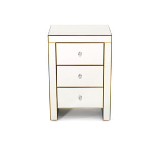 Montecello Mirror 3 Drawer Nightstand by Rosdorf Park