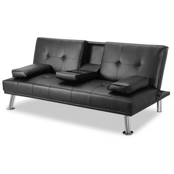 Ebern Designs Sukias Twin Or Smaller Tufted Back Convertible Sofa Wayfair