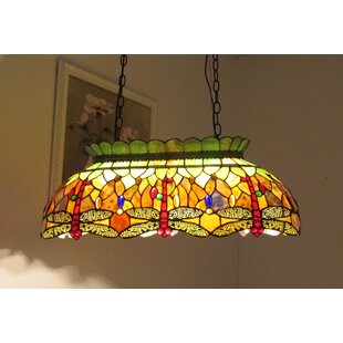 billiards stained glass light fixture