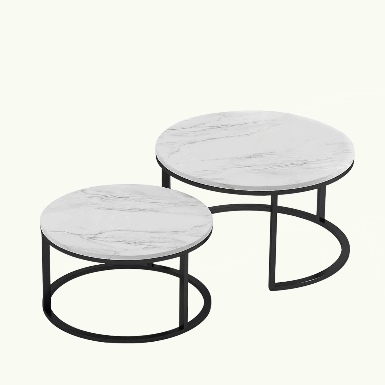 Latitude Run® Nesting Coffee TableWith Marble Color Top Wayfair