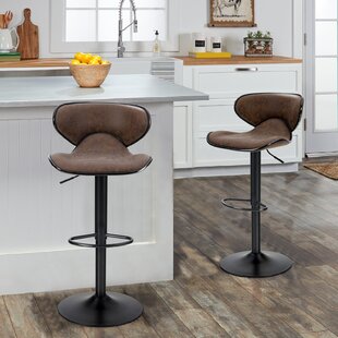 Kitchen Chair for Bistro Living Room 25.5-Inch Upholstered Bar Stools with Solid Rubber Wood Frame Grey and Brown COSTWAY Set of 2 Counter Height Bar Stool Foam-Padded Cushion Footrest
