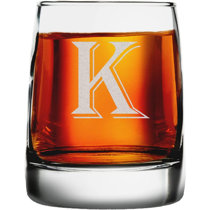 Double Old Fashioned 14 Oz Monogram “A” Whiskey Glass 4in Tall TUMBLER COCKTAIL 