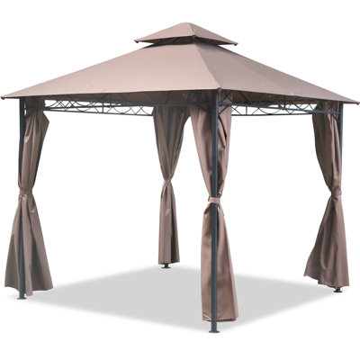 ( Incomplete ) Large Garden 9' 9.4'' W X 9' 9.4'' D X 9' H Steel Patio Gazebo