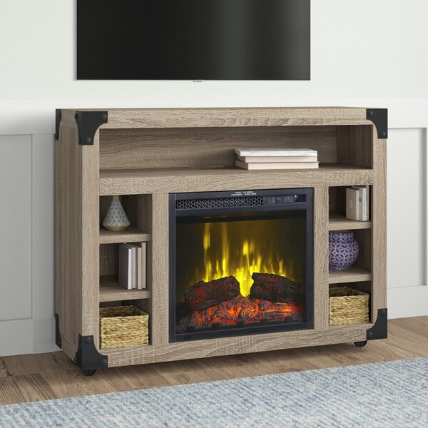 Gracie Oaks Gwynn TV Stand for TVs up to 42" with Electric ...