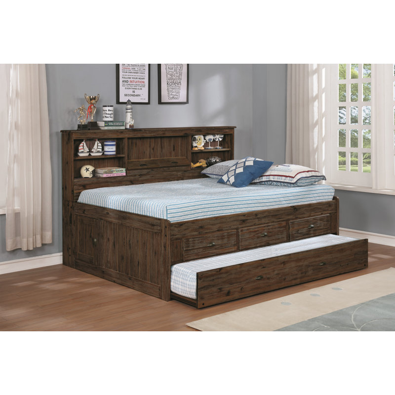Greyleigh Norberto Full Mate S Bed With Bookcase Drawers And