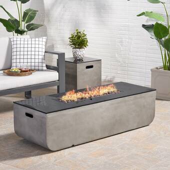 Luvana Outdoor With Tank Holder Concrete Propane Fire Pit Reviews Joss Main