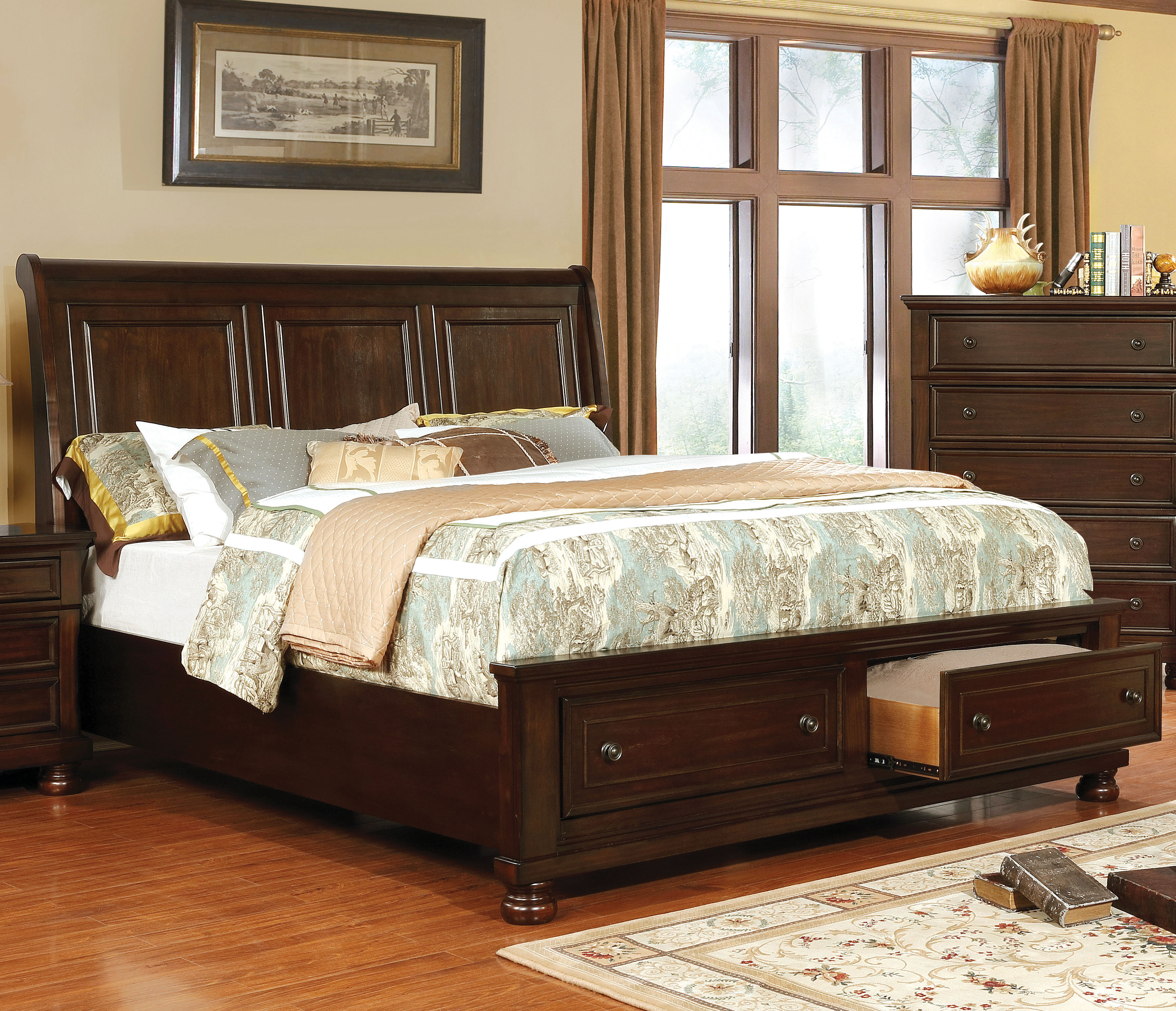 Alcott Hill Holtzman Low Profile Storage Sleigh Bed Wayfair