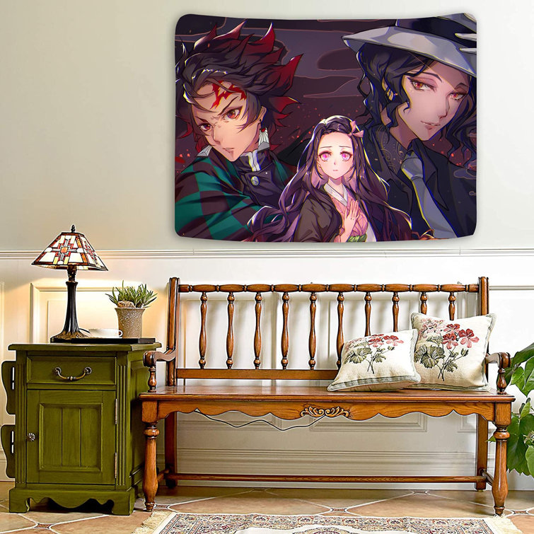 East Urban Home Anime Tapestry Japanese Comic Cartoon Wall Hanging Background For Living Room Wall Art Themed Party Fans Gift Boys Girls Bedroom Dorm Decor 004 60 40 Wayfair